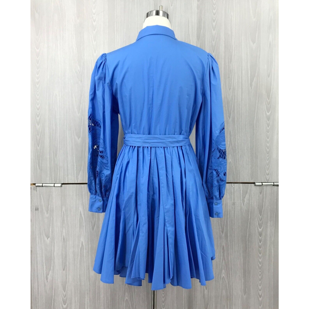 Maje Royal Blue Embroidered Mini Dress - Picture 7 of 17